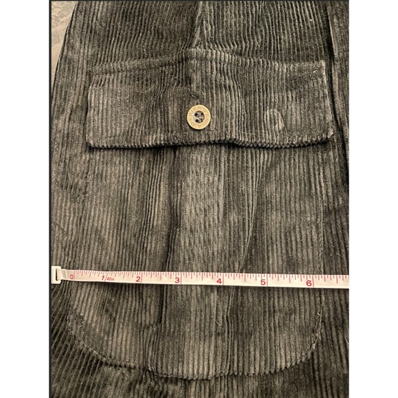 L&S Designs Vintage 90's Corduroy Button Down Long Cargo Skirt - Sz L - Picture 7 of 10